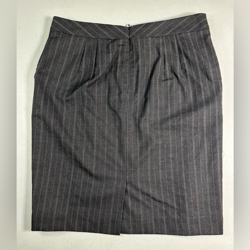 Banana Republic Gray Wool Pencil Skirt Size 6 Lined Lycra Spandex - Picture 4 of 6